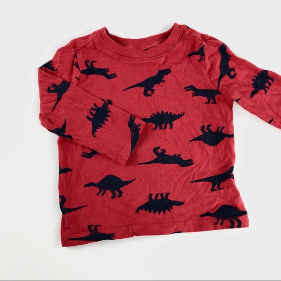 Red “dinosaurs” long sleeve shirt - Picture 1 of 4